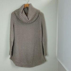 DREAMERS Turtleneck Cowl Neck Mocha Tunic Sweater size Small